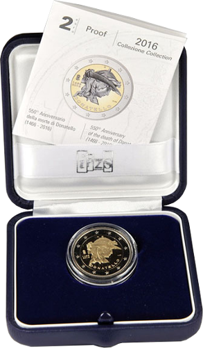 2 Euro Italien 2016 550.Todestag von Donatello