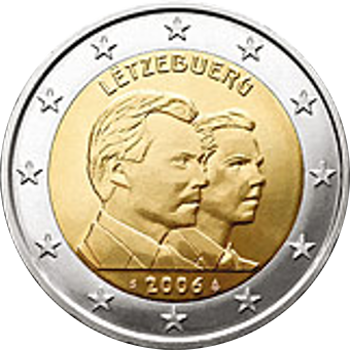 2 Euro Luxemburg 2006 25.Geburtstag Erbgroßherzog Guilaume