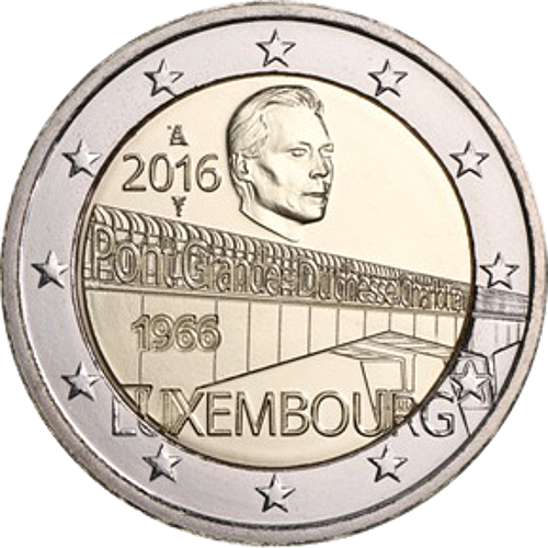 2 Euro Luxemburg 2016 50 Jahre Großherzogin-Charlotte-Brücke