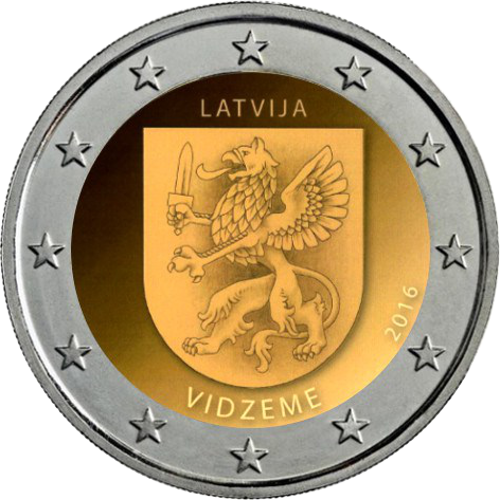 2 Euro Lettland 2016 Region Vidzeme
