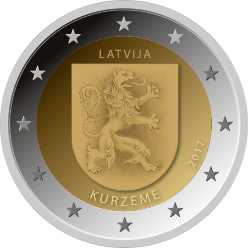 2 Euro Lettland 2017 Region Kurzeme