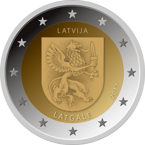 2 Euro Lettland 2017 Region Latgale