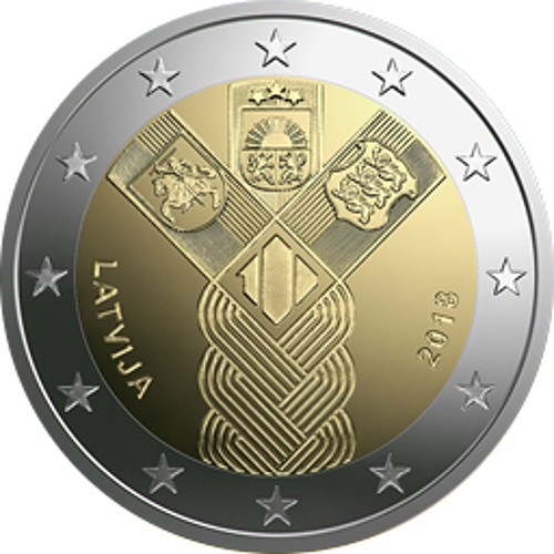 2 Euro Lettland 2018 100 Jahre Unabhängigkeit Baltische Staaten