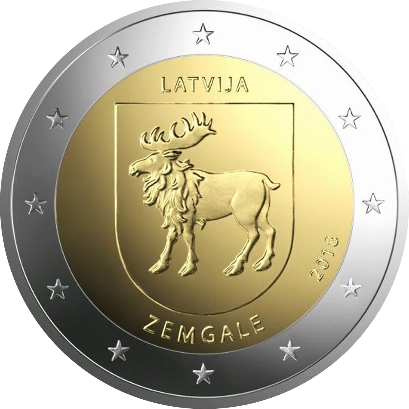 2 Euro Lettland 2018 Region Zemgale