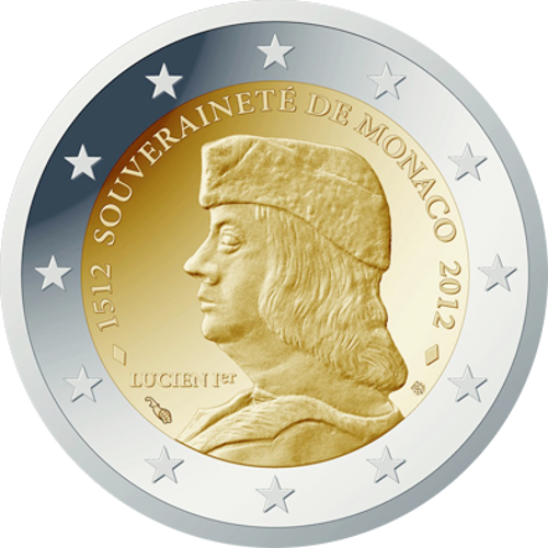 2 Euro Monaco 2012 500.Jahrestag der Gründung Monacos