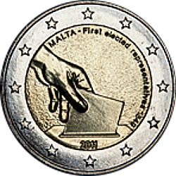 2 Euro Malta 2011 Wahl der ersten Abgeordneten 1849
