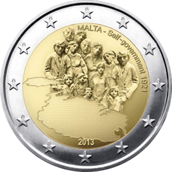 2 Euro Malta 2013 Selbstverwaltung seit 1921