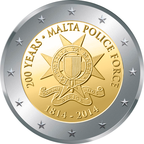 2 Euro Malta 2014 200 Jahre Maltesische Polizei