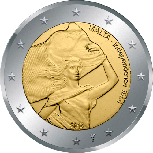2 Euro Malta 2014 50 Jahre Unabhängigkeit von Großbritannien