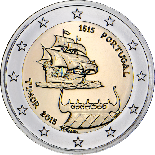 2 Euro Portugal 2015 500 Jahre Handel mit Timor