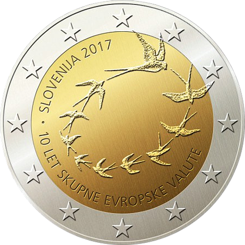 2 Euro Slowenien 2017 10 Jahre Euro-Einführung in Slowenien