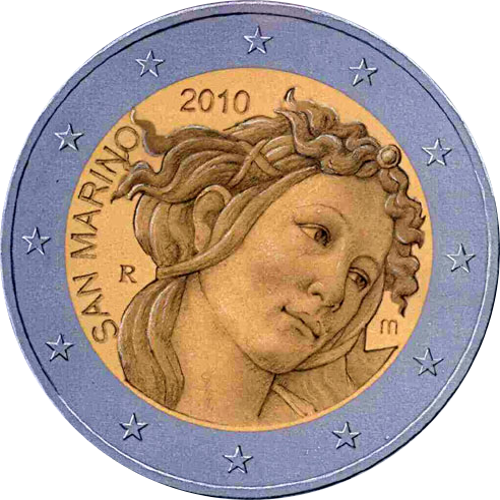 2 Euro San Marino 2010 500.Todestag von Sandro Botticelli
