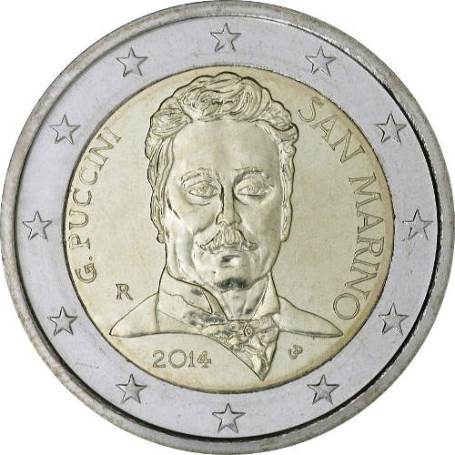 2 Euro San Marino 2014 90.Todestag von Giacomo Puccini