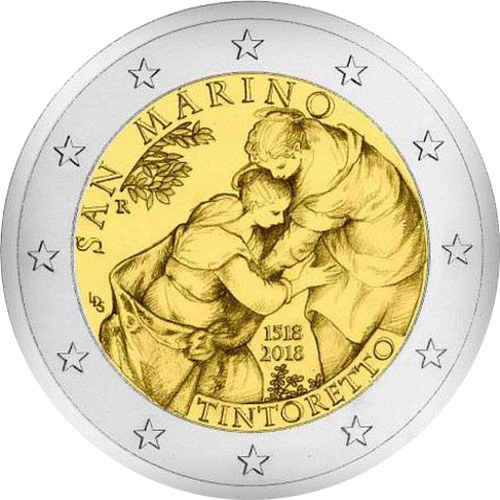 2 Euro San Marino 2018 500. Geburtstag von Jacopo Tintoretto