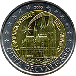 2 Euro Vatikanstadt 2005 20.Weltjugendtag in Köln