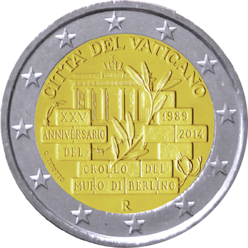 2 Euro Vatikanstadt 2014 25 Jahre Berliner Mauerfall