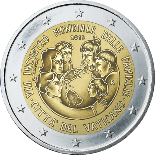 2 Euro Vatikanstadt 2015 8.Familientreffen in Philadelphia