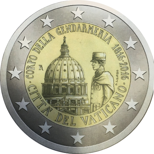 2 Euro Vatikanstadt 2016 200 Jahre vatikanische Gendamerie
