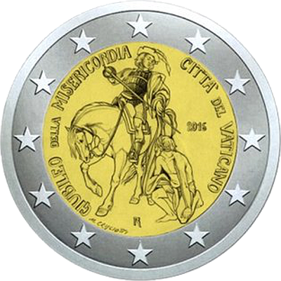 2 Euro Vatikanstadt 2016 Heiliges Jahr der Barmherzigkeit
