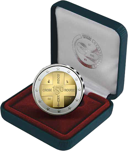 2 Euro Belgien 2014 150 Jahre Rotes Kreuz