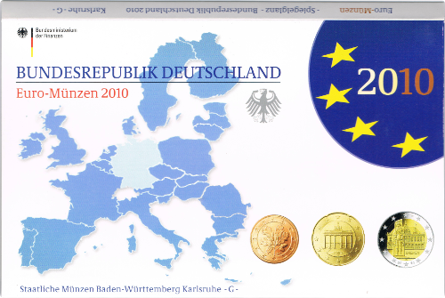 2 Euro Deutschland 2010 KMS Deutschland 2010 SP A,D,F,G,J