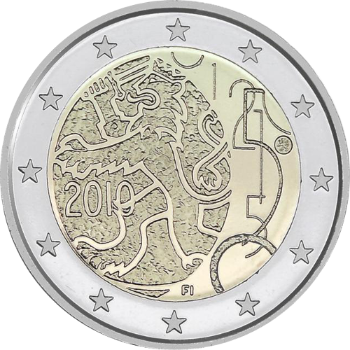 2 Euro Finnland 2010 150 Jahre finnische Währung