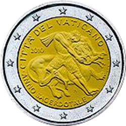2 Euro Vatikanstadt 2010 Priesterjahr